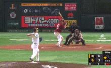 【GIF】楽天のロマン砲・田中和基のバッティングwwwwww