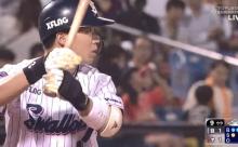 山田哲人 8年通算.297(3598-1068)202本583打点 OPS.934