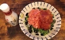 【画像】ワイの作ったマグロ集会丼