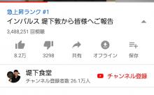 【板倉】インパルス堤下があげた動画、１日で３４８万再生される