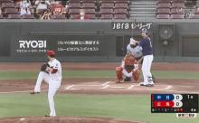 中日の初回攻撃、5球3分で終了