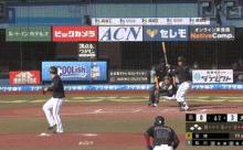 【ロッテ対オリックス3回戦】ロッテドラ1松川、２アウト満塁から走者一掃タイムリーツーベース！オリックス先発宮城は６回途中６失点で降板