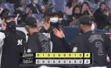 4月22日　オリックス０－４ロッテ　先発ロメロが7回途中無失点の好投！山口・岡に一発が飛び出すなど4試合ぶりの得点を奪い連敗を5でストップ！