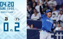 日ハム、首位オリックスにカード勝ち越し！金村が熱投今季2度目の完封勝利！