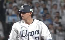 １打席目の西川愛也、打率.522(23-12) 出塁率.560 OPS1.125