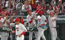 カープモンテロ〝劇弾〟6号3ラン！末包猛打賞3打点！前川代打2点打！奨成猛打賞！佐々木1安打！床田7回2失点で8勝目！辻3K締め！15安打9得点の猛攻で大勝！【広島9-2阪神/試合結果】