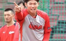 カープ坂倉将吾(正捕手5番) 打率.246 3本 24打点 出塁率.326 OPS.691 盗塁阻止率.203